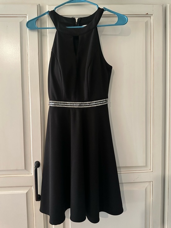 Emerald Sundae Dresses & Skirts - Emerald Sundae Black A-Line Halter Dress with Beaded Waist